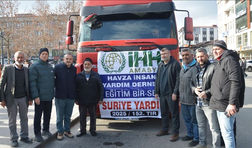 Samsun'dan, Suriye'ye 600 çuval un gönderildi