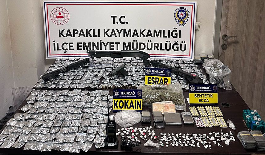 Tekirdağ'da uyuşturucuyla yakalanan 2 şüpheli tutuklandı