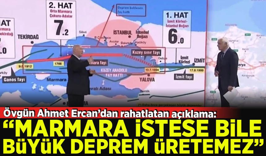 Övgün Ahmet Ercan: 'Marmara istese bile büyük deprem üretemez'