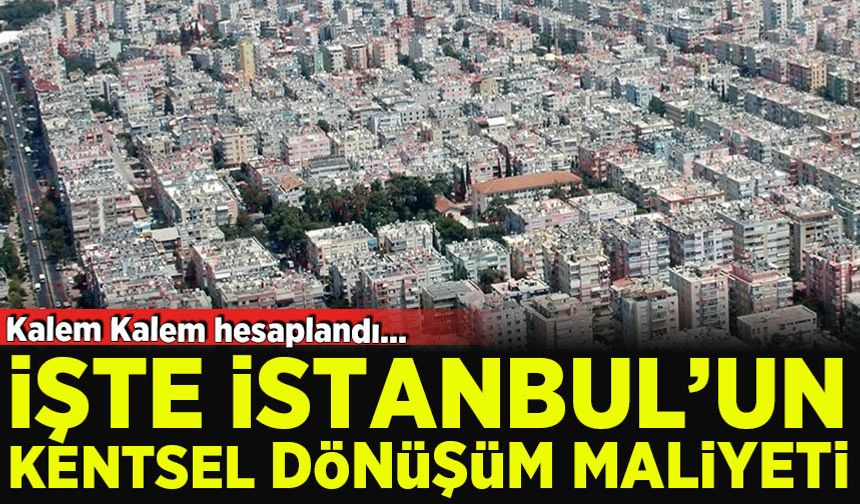 İstanbul'un kentsel dönüşümünün maliyeti!