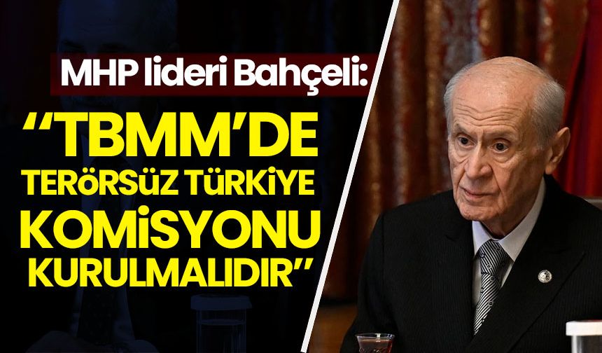 Bahçeli, TBMM'de 'Terörsüz Türkiye' komisyonu kurulması için çağrı yaptı