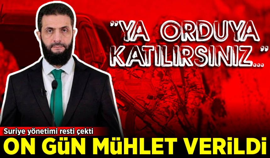 Suriye hükümeti ayrık silahlı gruplara son uyarısını yaptı!