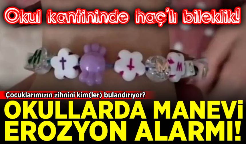 İstanbul'da okul kantininde satılan haç işaretli bilekliğe velilerden tepki