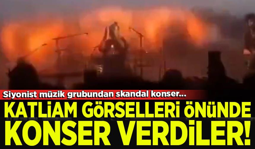 Siyonist müzik grubu Gazze'de işlenen katliam görüntüleri eşliğinde konser verdi!