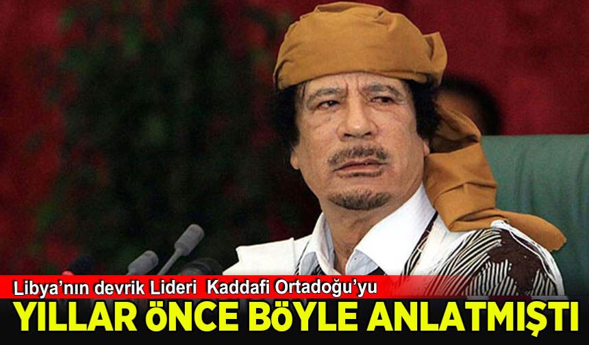 Muammer Kaddafi'nin Ortadoğu hakkındaki konuşması
