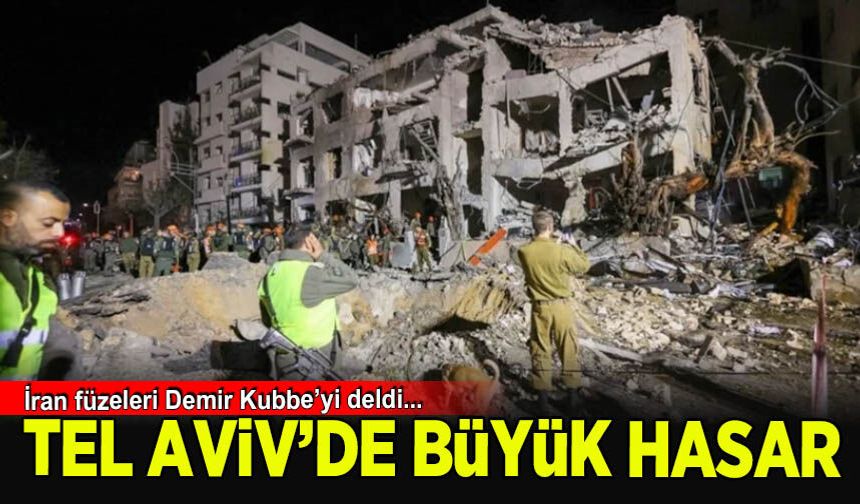 İran'ın füzeleri Demir Kubbe'yi deldi: Tel Aviv'de büyük hasar!
