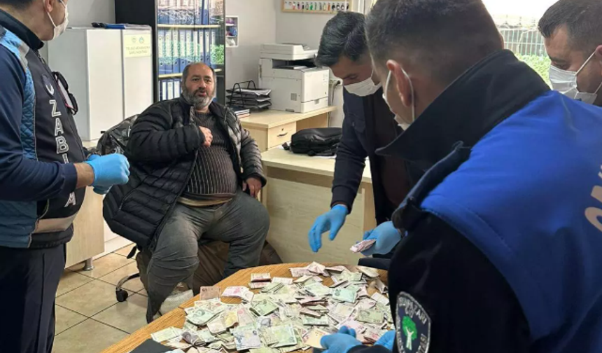 Dilencinin üzerinden çıkan para şaşırttı!