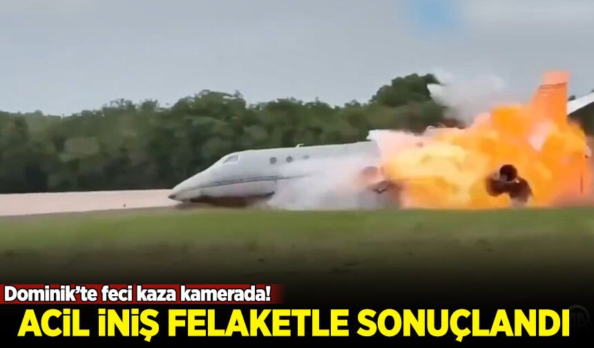 Dominik Cumhuriyeti'nde motoru arızalanan jet havalimanı yakınına düştü
