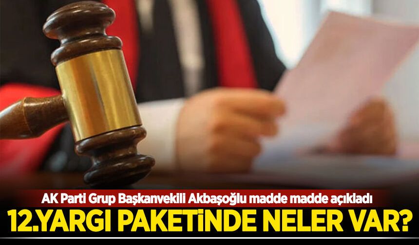 AK Parti Grup Başkanvekili Akbaşoğlu madde madde açıkladı: 12. Yargı Paketi'nde neler var?