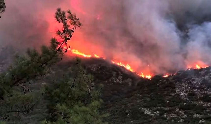 Antalya’nın Kaş ilçesinde orman yangını başladı