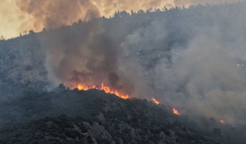 Antalya'daki orman yangınına müdahale sürüyor
