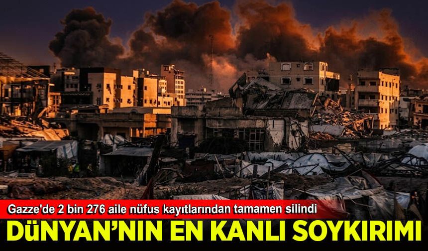 Gazze'de 2 bin 276 aile nüfus kayıtlarından tamamen silindi