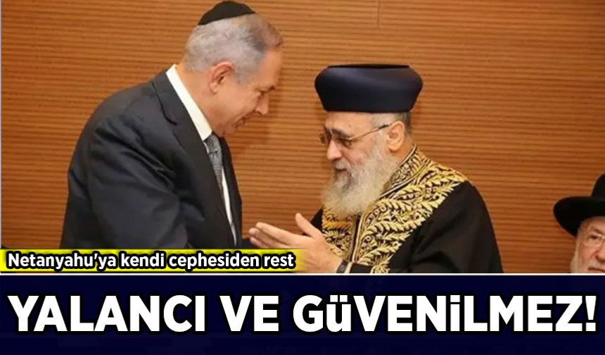 İsrailli eski Başhaham Yosef'den Netanyahu'ya rest: Yalancı ve güvenilmez