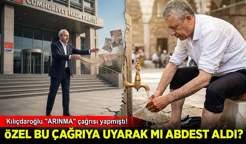 Kılıçdaroğlu'nun 'ARINMA' çağrısına ilk uyan Özgür Özel mi? Özel, ABDEST alırken görüntülendi!