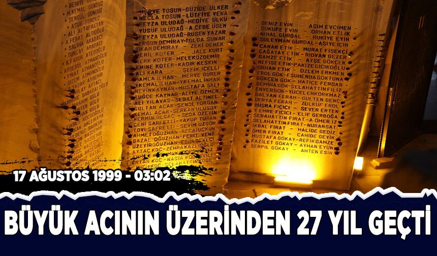Marmara Depremi'nde hayatını kaybedenler anıldı