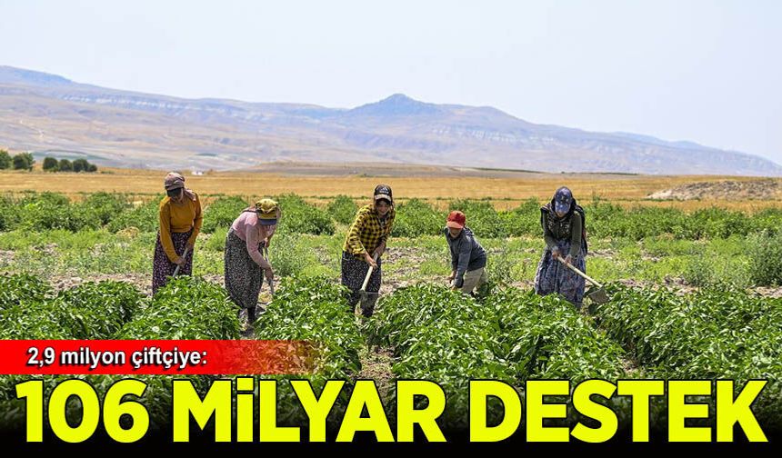 2,9 milyon çiftçiye 6 ayda 106 milyar lira destek