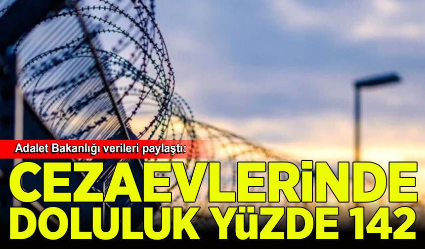 Adalet Bakanlığı verileri paylaştı: Cezaevlerinde doluluk yüzde 142