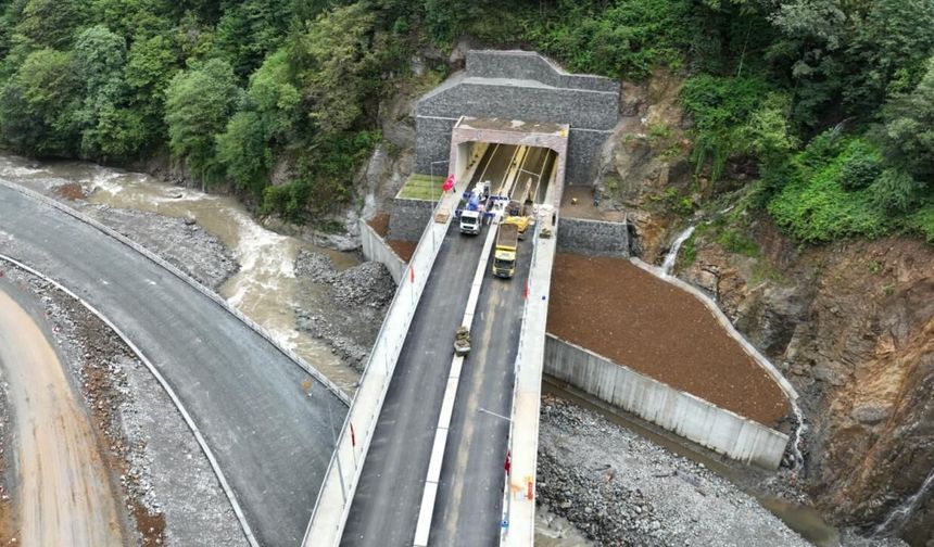 Çamlıhemşin Tünelli Geçişi pazartesi hizmete açılacak
