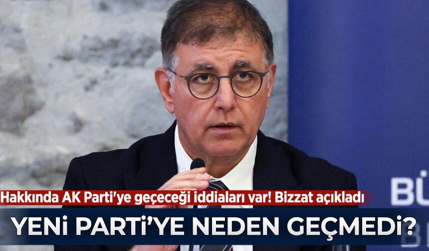Hakkında AK Parti'ye geçeceği iddiaları var! Cemil Tugay neden Yeni Parti'ye geçmedi?
