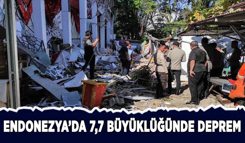 Endonezya'da 7,7 büyüklüğünde deprem