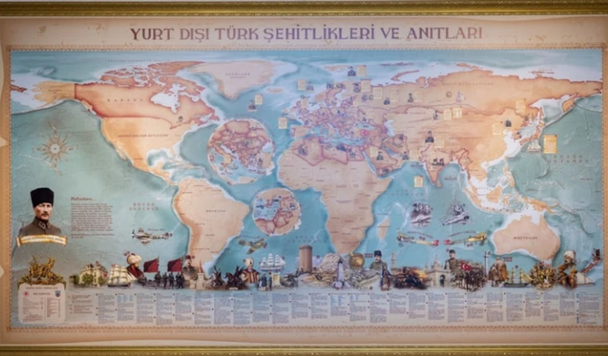 48 ülkedeki 172 Türk şehitliği ve anıtı tek haritada buluştu