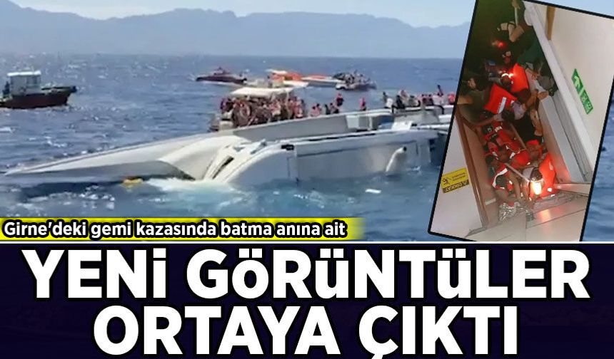 Girne'deki gemi kazasında batma anına ait yeni görüntüler ortaya çıktı