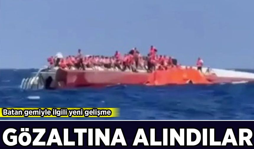 Girne'de batan gemiyle ilgili yeni gelişme: Kaptan dahil 8 kişi gözaltına alındı
