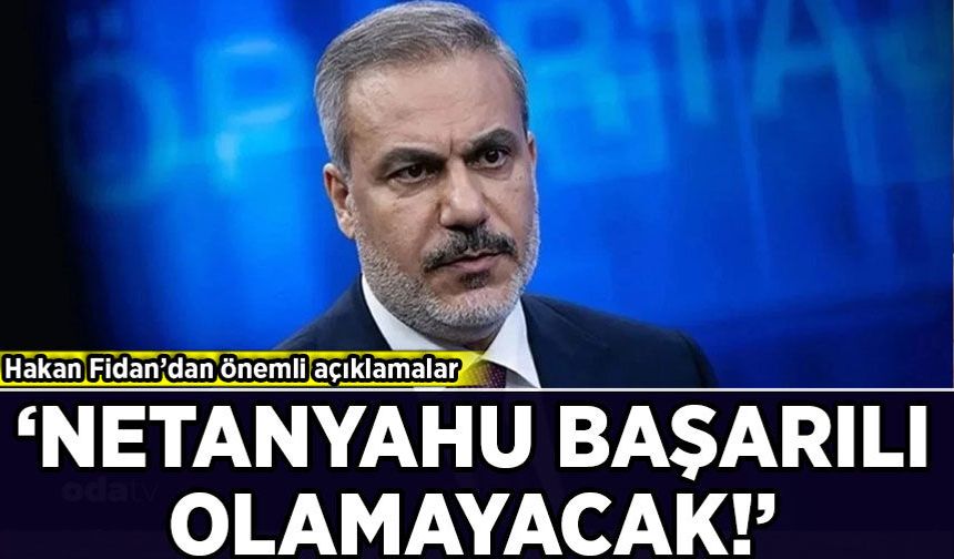 Hakan Fidan'dan önemli açıklamalar: Uluslararası toplum İsrail'e güçlü tepki ortaya koymalı