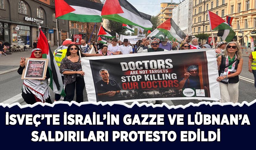 İsveç'te İsrail'in Gazze ve Lübnan'a yönelik saldırıları protesto edildi