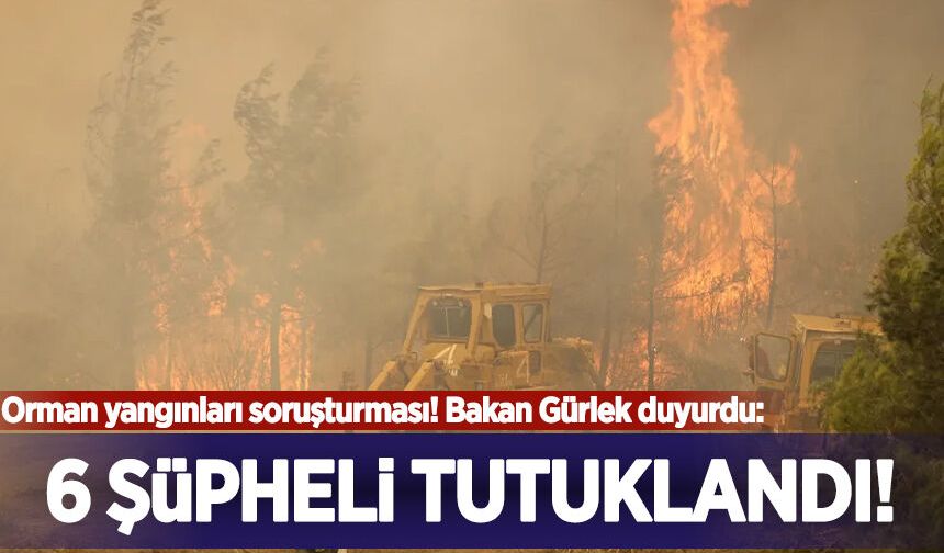 Orman yangınları soruşturması: 6 kişi tutuklandı!