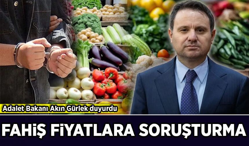 Adalet Bakanı Akın Gürlek duyurdu: Fahiş fiyatlara soruşturma