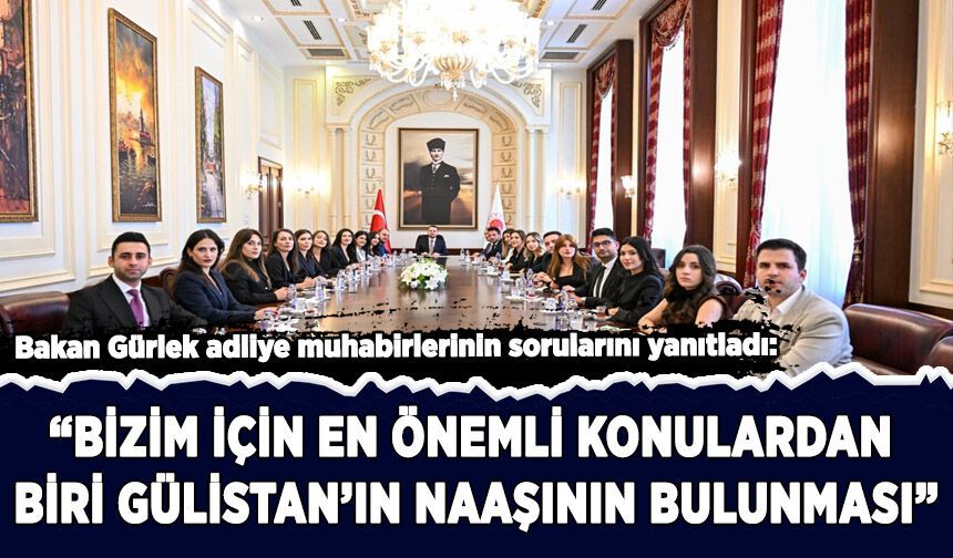 Gürlek: "Bizin için en önemli konulardan biri Gülistan'ın naaşının bulunması"