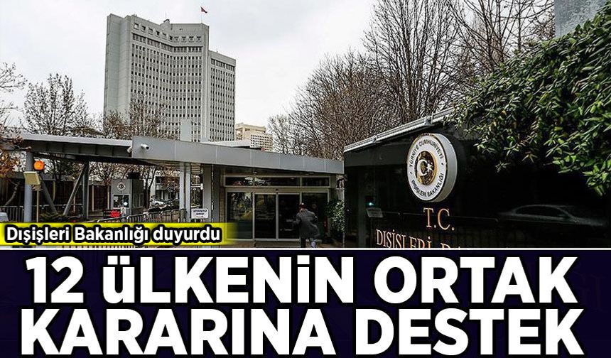Dışişleri Bakanlığı, 12 ülkenin yerleşim ticareti yasağı kararını destekledi