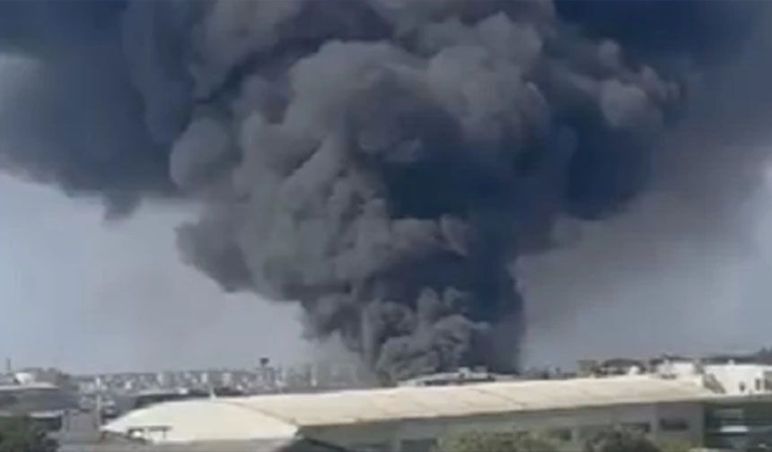 İstanbul'da deri sanayi bölgesinde yangın