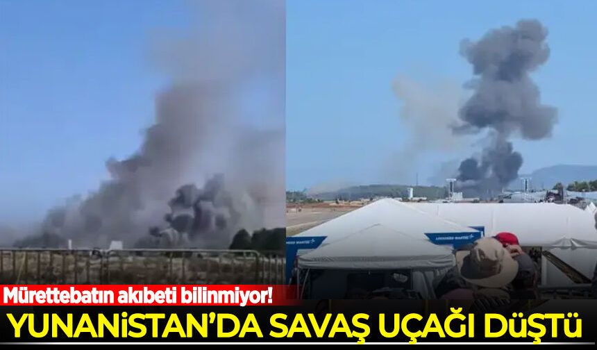 Yunanistan'da savaş uçağı düştü!