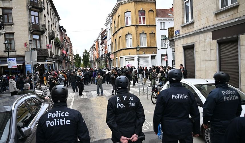 Belçika'da gösteriler polis müdahalesiyle sona erdi