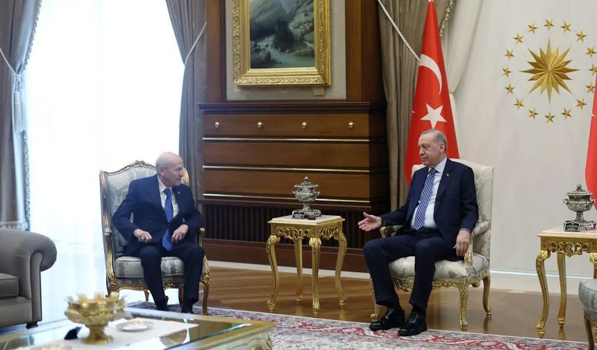 Erdoğan ile MHP lideri Bahçeli arasında kritik görüşme: İlk kareler geldi