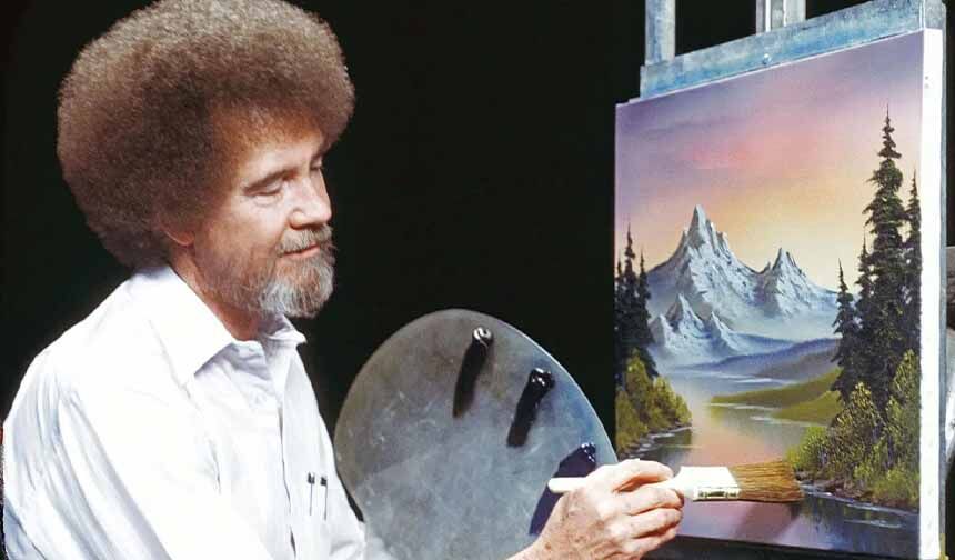 Bob Ross'un programında yaptığı ilk tablo satışa çıktı