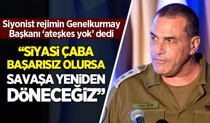 Siyonist terörden 'savaş' açıklaması: Eğer sonuç alınamazsa yeniden...