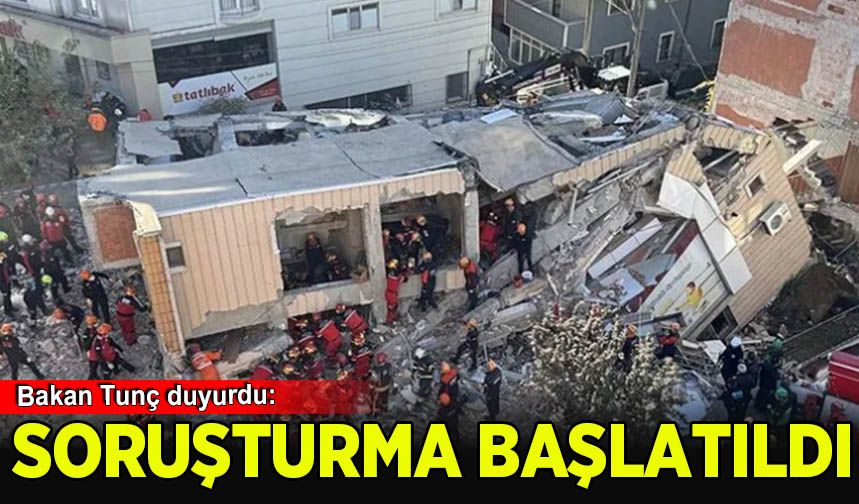 Bakan Tunç duyurdu: Gebze'de çöken bina ile ilgili soruşturma başlatıldı