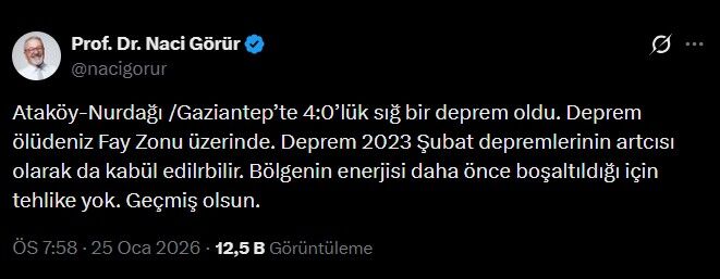 Naci Görür Açıklama