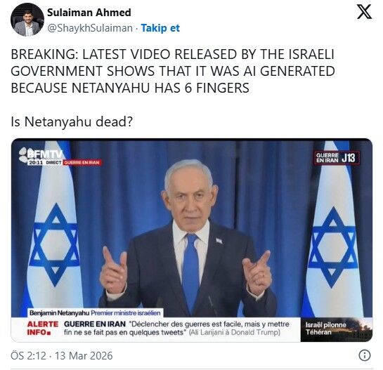 6 Parmak Netanyahu