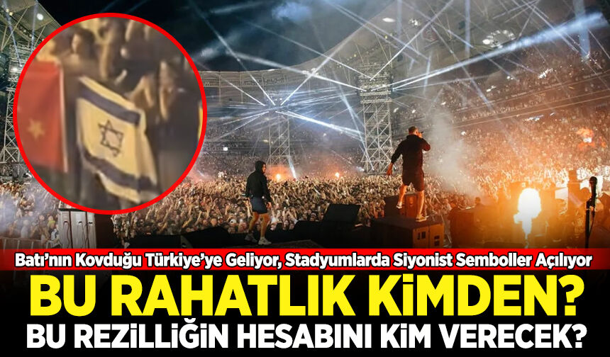 İstanbul'daki Max Korzh konserinde skandal! Tribünlerde İsrail bayrağı açıldı!