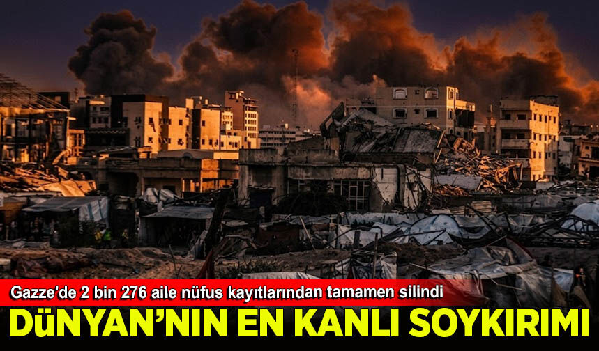 Gazze'de 2 bin 276 aile nüfus kayıtlarından tamamen silindi