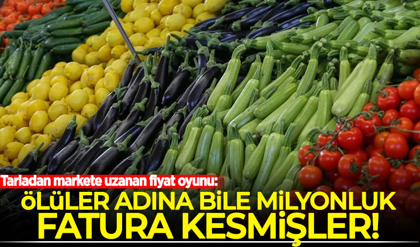 Tarladan markete uzanan fiyat oyunu: Ölüler adına bile milyonluk fatura kesmişler